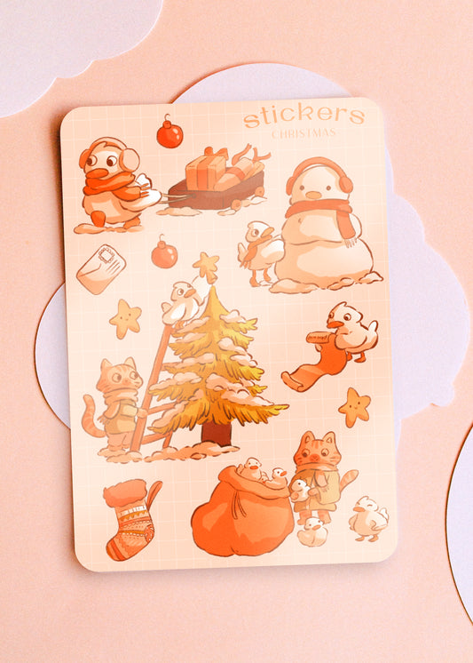 Feuille de stickers - Christmas time