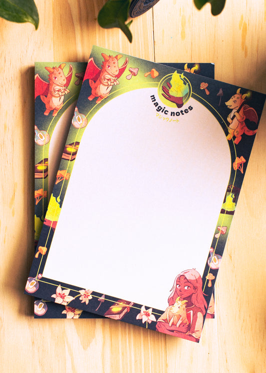 A5 Notepad - Dragon's magic rounded