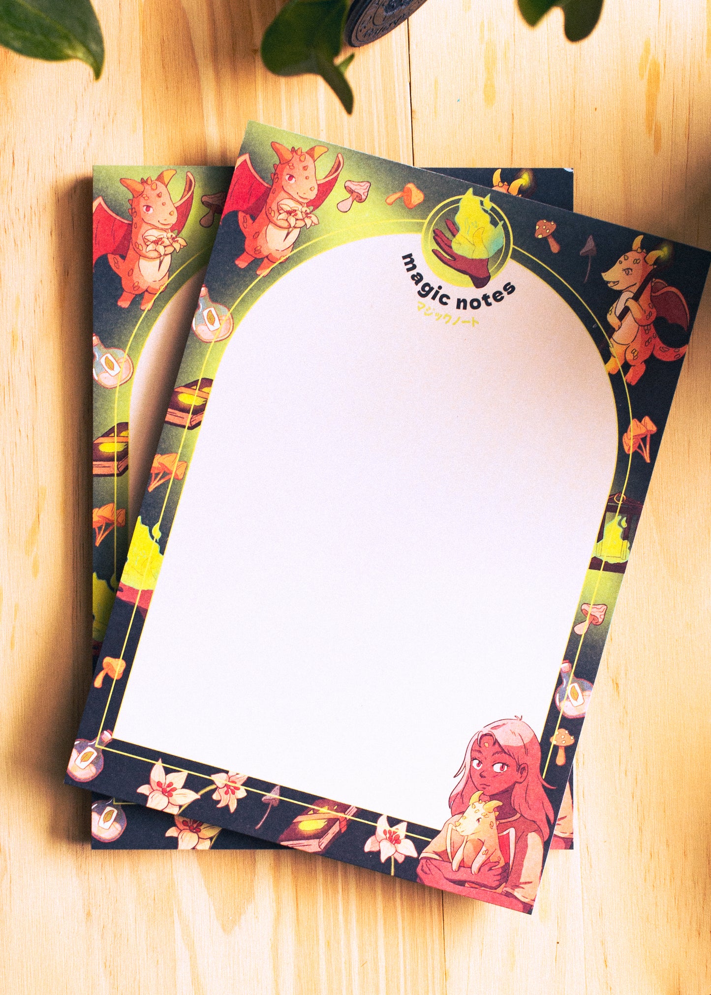 A5 Notepad - Dragon's magic rounded
