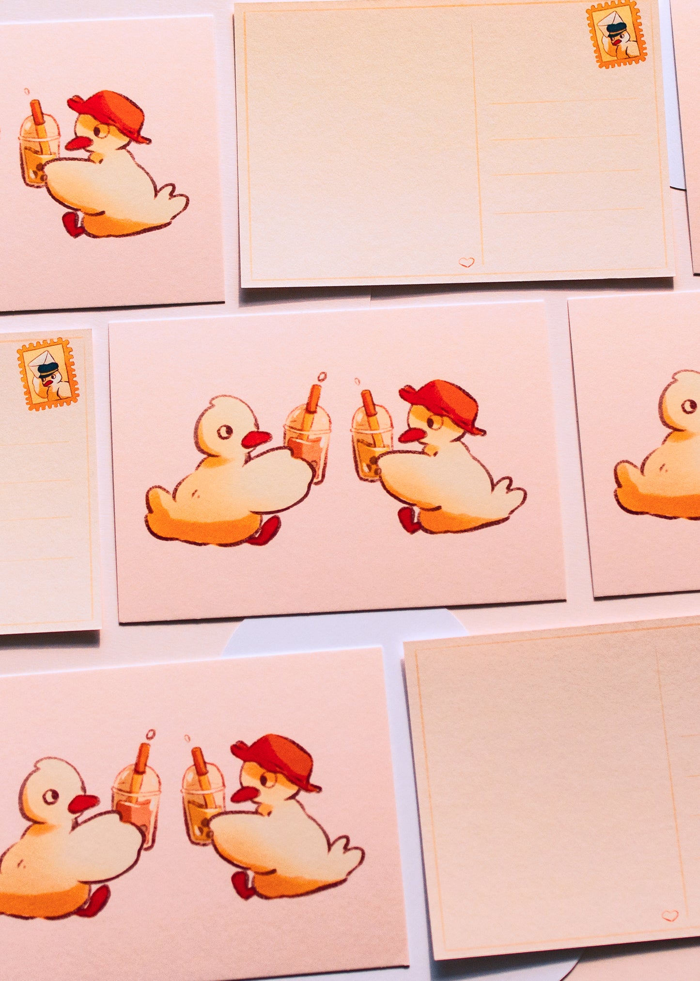 Mini prints - Bubble tea ducks