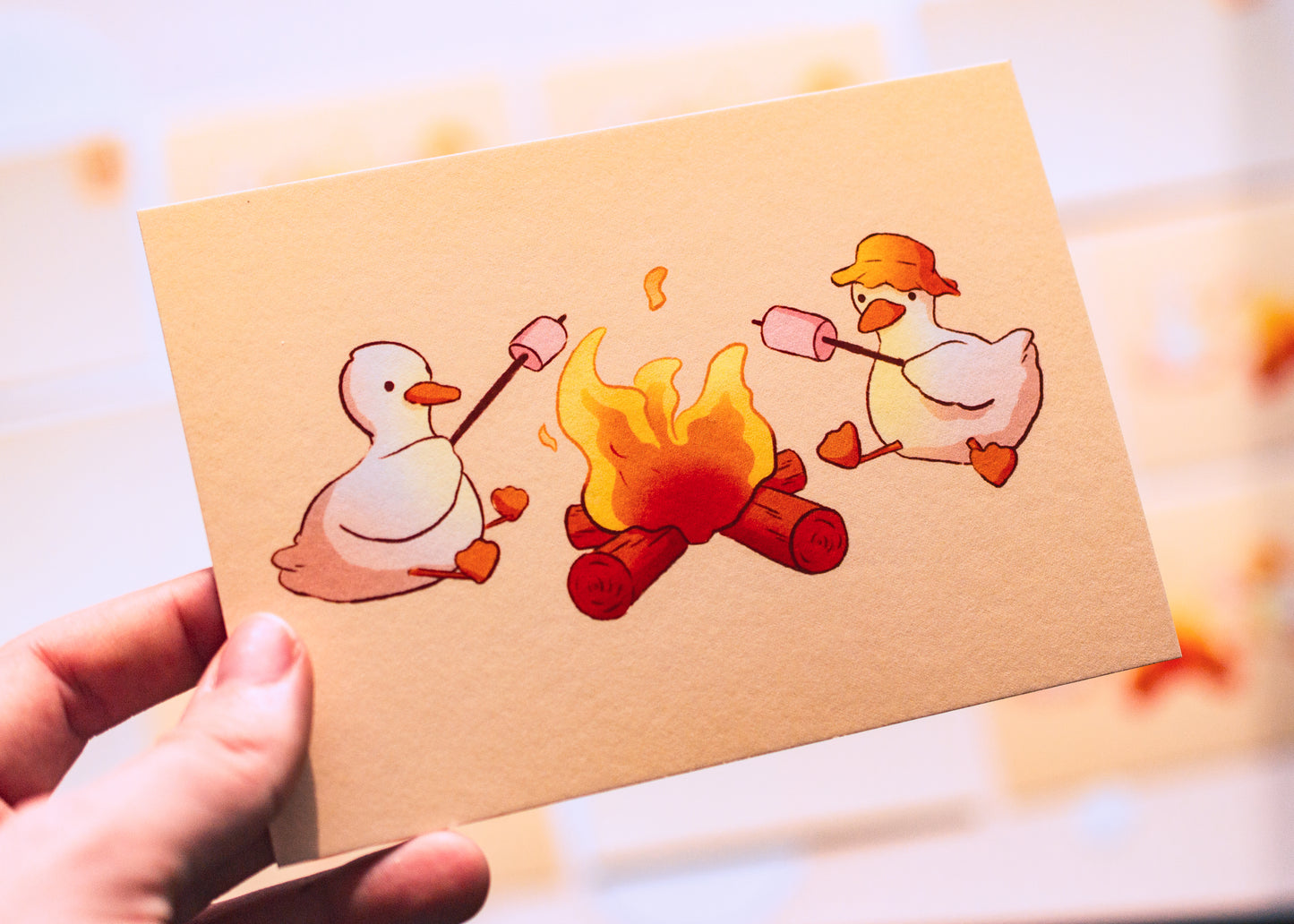 Mini prints - Ducks roasting marshmallows