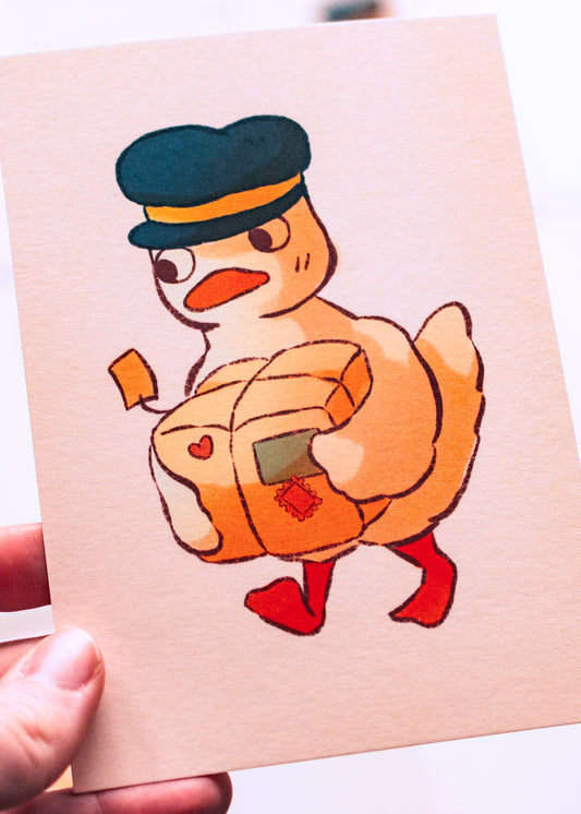 Mini prints - Postman duck