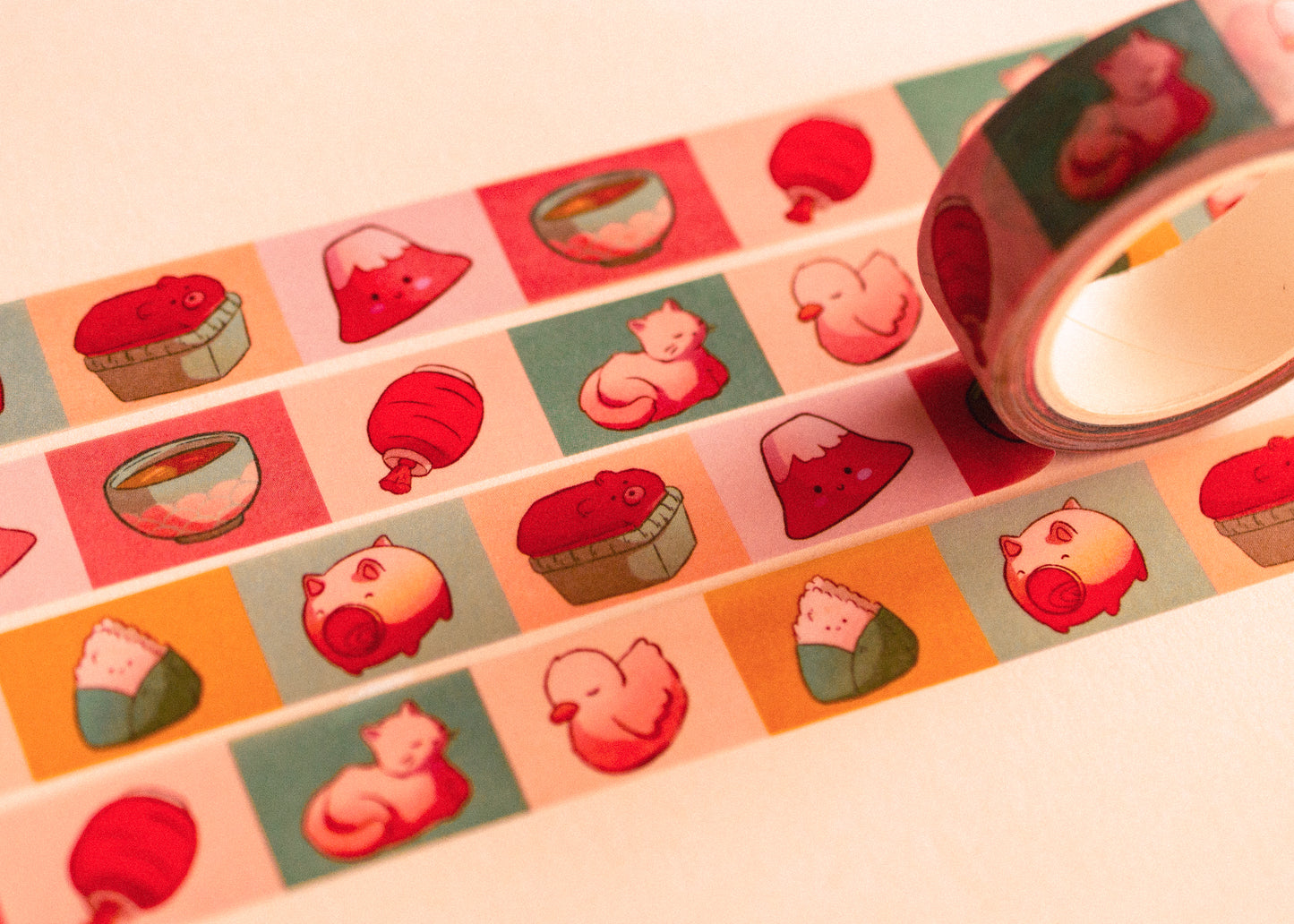 Washi tape - Duck and cat in Japan