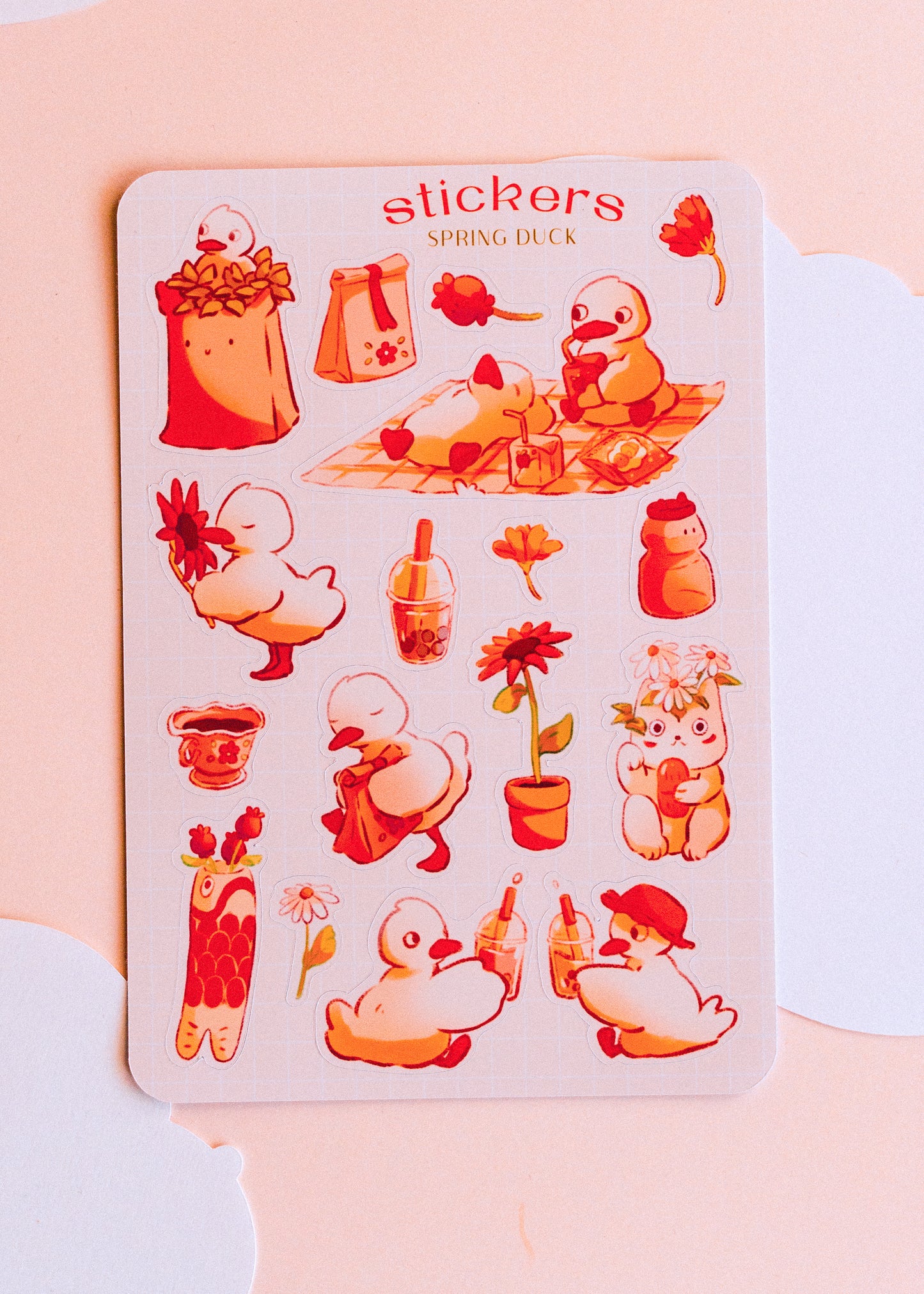 Sticker sheet - Spring ducks