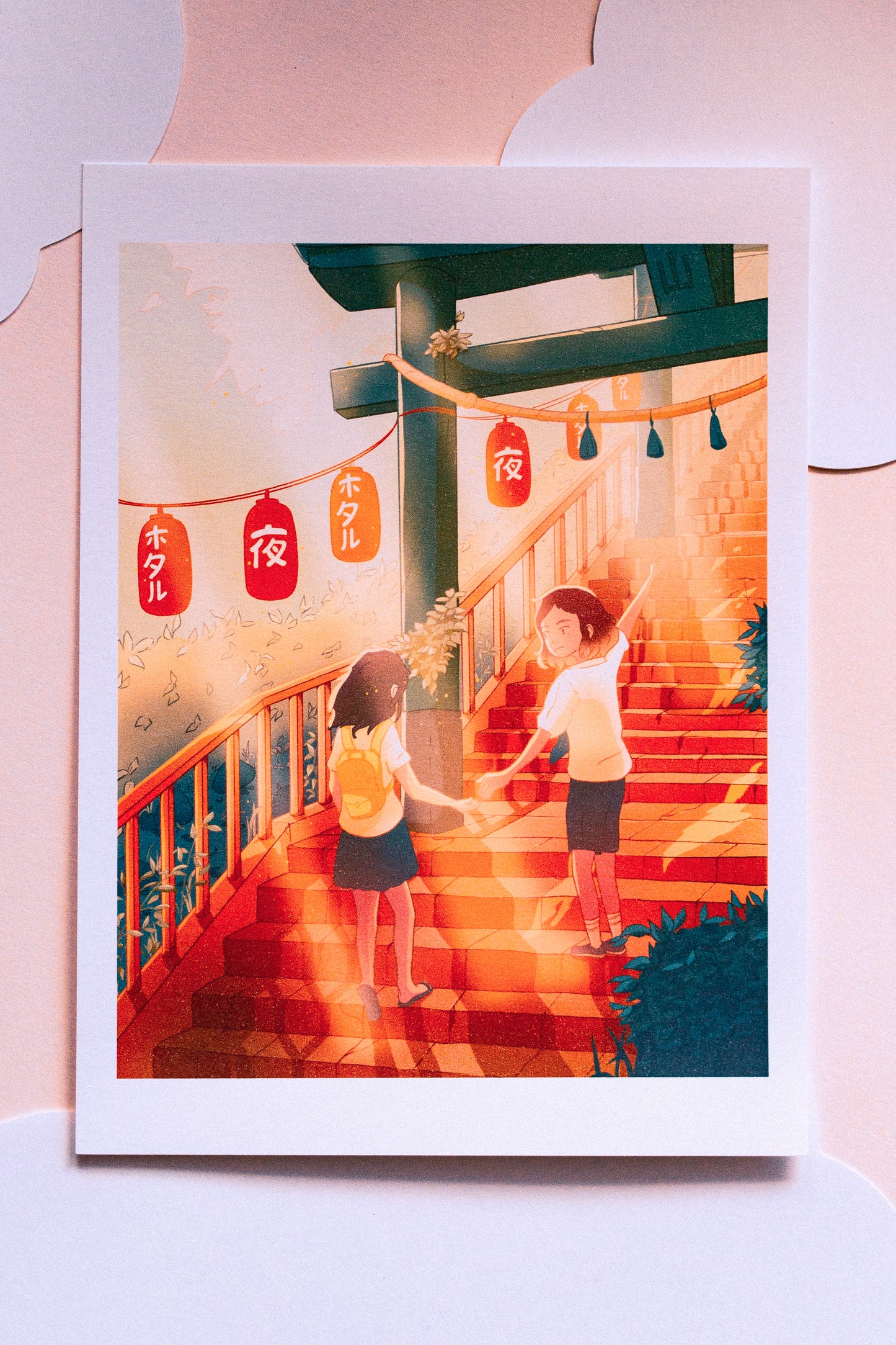 Print - Going to the temple