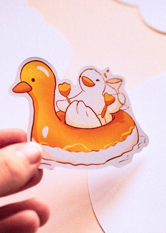 Sticker - Canard dans une bouée