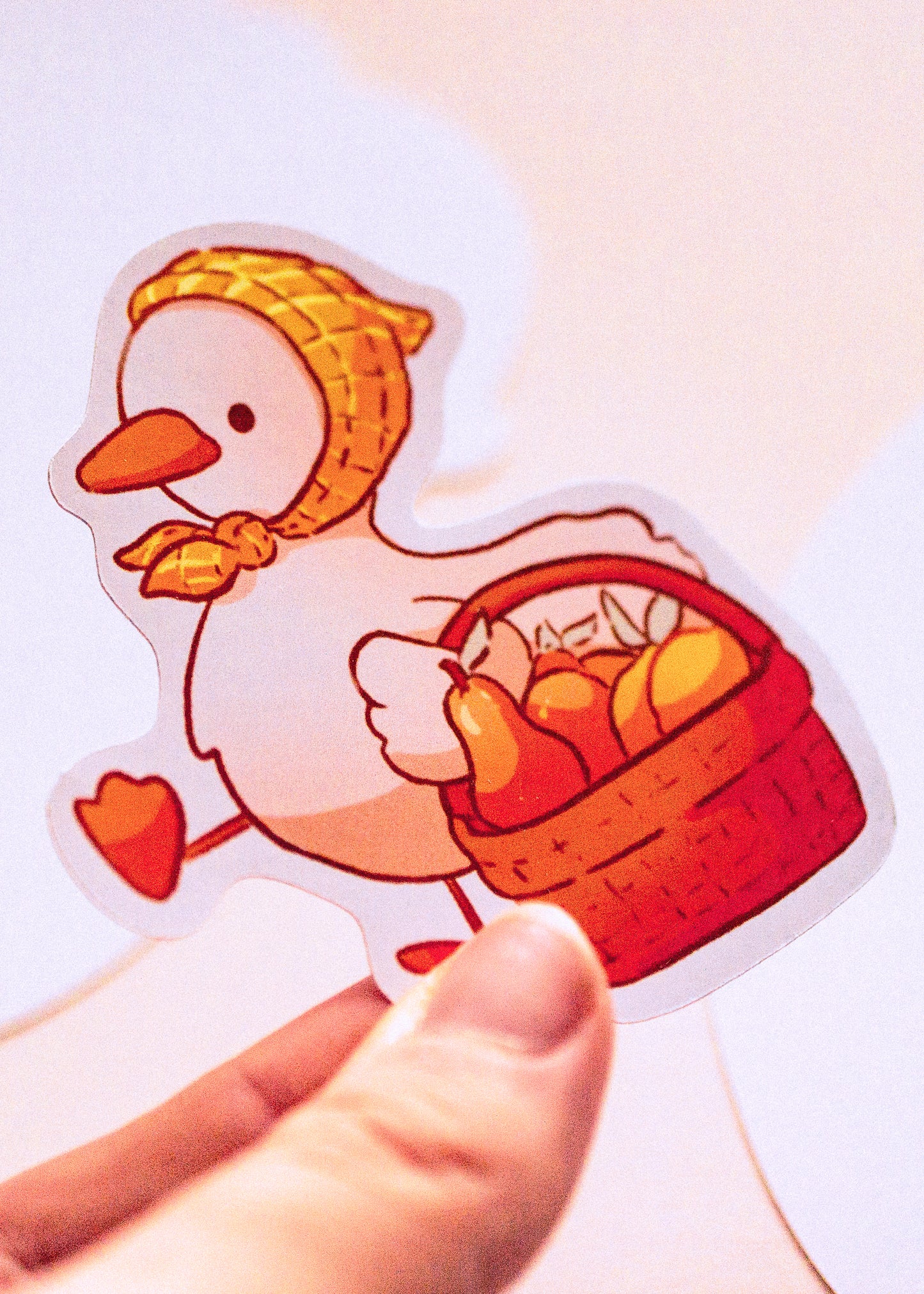 Sticker - Duck doing his shopping
