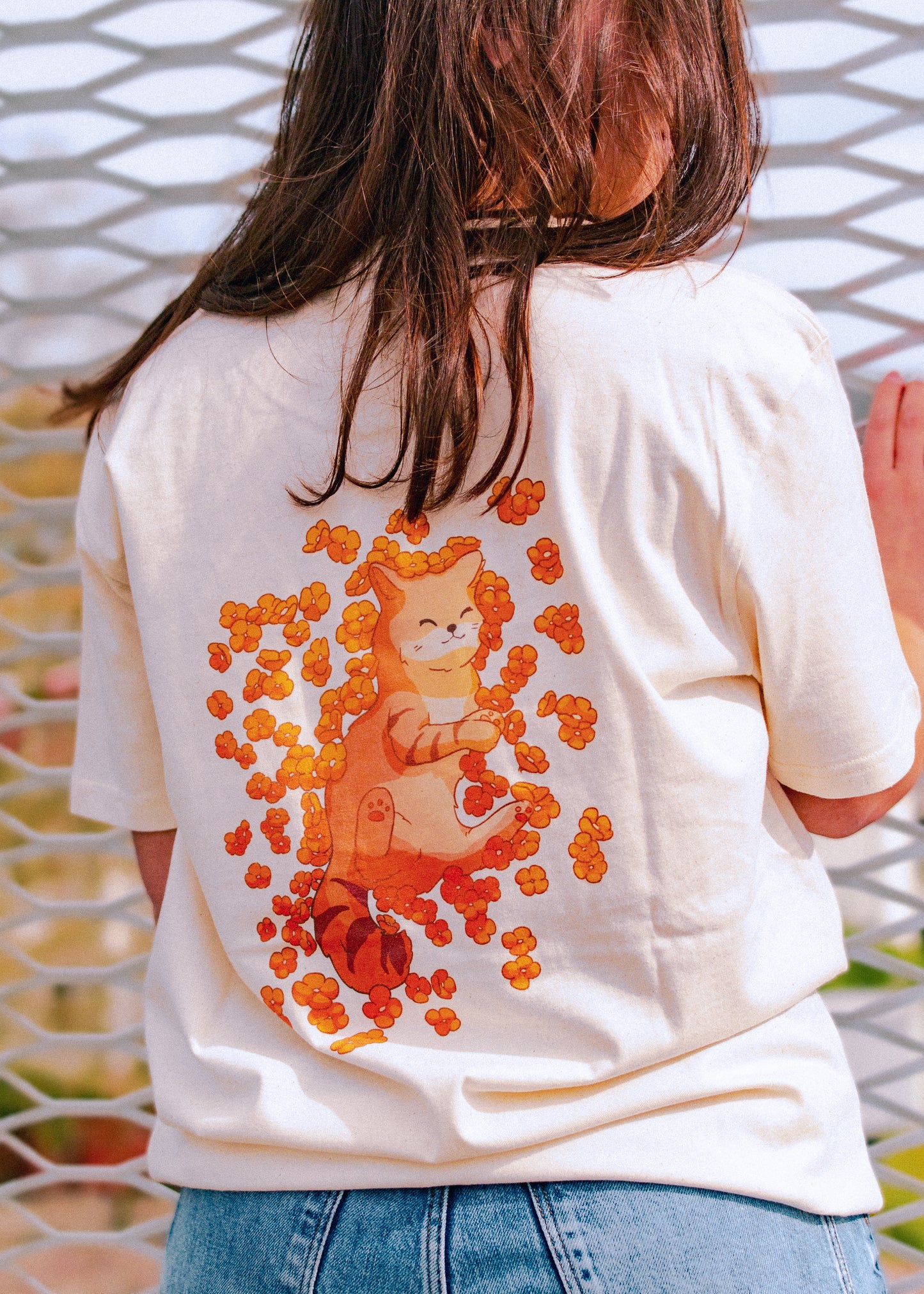UNISEX t-shirt - Flower cat