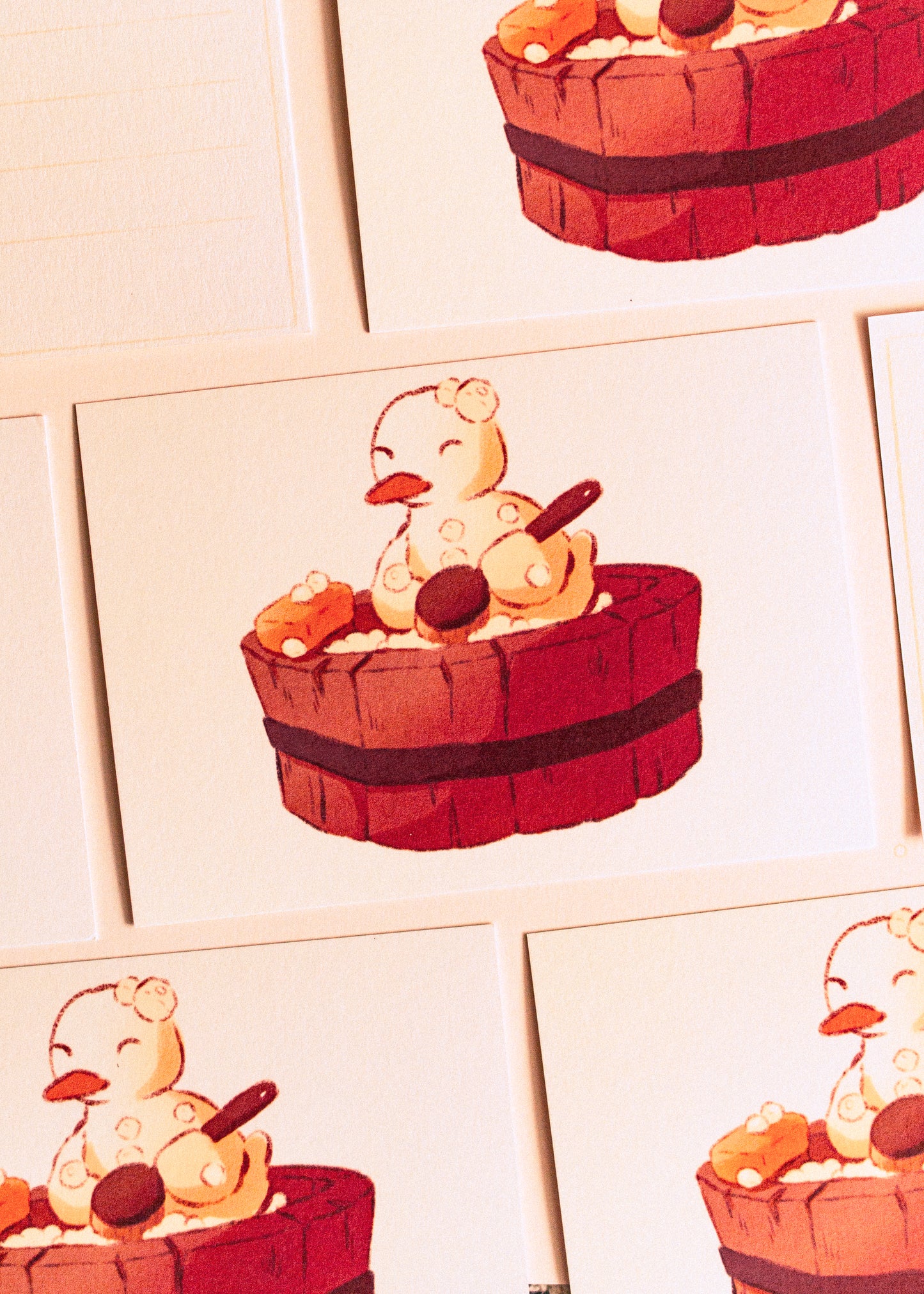 Mini prints - Duck in its bath